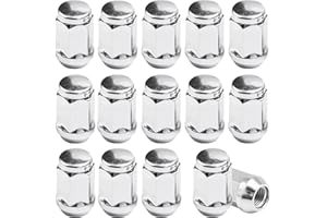 GOEDCH Dadi Ruota: 20 Dadi Ruota M12x1,5 Conici Chiusi Argentati per la Maggior Parte dei Cerchi di Fabbrica, Solidi in Lega di Acciaio di Alta Qualità per Cerchi in Alluminio