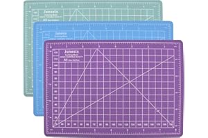 VESANEAE 3er-Pack Schneidematte A5 Selbstheilend Doppelseitig 15 x 22 cm Schneidunterlage Mehrfarbig für Nähen DIY Handarbeit