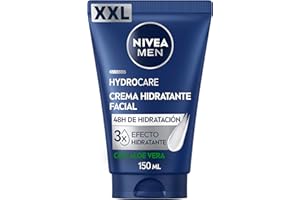 NIVEA MEN Hydrocare XXL - Crema Hidratante Facial - Cuidado Facial para Hombre - 48h de Hidratación - Con Aloe Vera y Provitamina B5-3x Efecto Hidratante - Todo Tipo de Piel - 150 ml