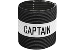 VerteLife Classic Captain's Band, Player's Armband for Football and Training, Adjustable Bracelet, Captain Bracelet, Captains Bracelet for Adults and Children, One Size / Black
