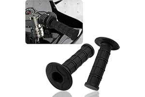 GTLM Mango de moto de goma antideslizante, mango de moto de 22 mm a la izquierda y 24 mm a la derecha compatibles con CRF KXF, universal muñeca motocicleta accesorios para mujeres y hombres