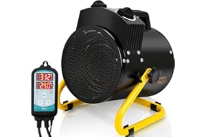 Jopassy frostwächter mit thermostat gewächshaus,IPX4 spritzwassergeschützt, Schnelle Erwärmung Mehrfachschutz für Gewächshäuser, Terrasse, Garten