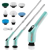 Spotzero By Milton 8-in-1 Electric Spin Scrubber I 400 RPM I 90 Mins Work Time I IPX6 Rated I Water Proof Cordless Cleaning B
