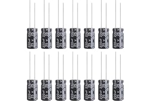 ALLECIN Kondensatoren 220uF 25V Elkos Kondensator 220μF 25Volt Aluminium Elektrolytkondensator 6x12MM Electrolytic Capacitors 220 uF MFD 105°C (Packung mit 15 Stück)