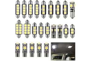 EOPHMI Car Led Interior Light Bulb,23PCS Canbus Error Free LED Bulbs Kit, T10 Cars Lighting Set for Car Interior Light Dome License Number Plate Side Door Map Lamps