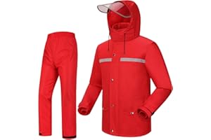 M GYEJIAQU Combinaison de Pluie Imperméable et Réfléchissante Pantalon de Pluie Extérieur Homme/Femme Blouson Léger Veste de Randonnée