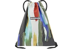 FenFang Mochilas de Cuerdas Pequeña, Bolso Mochila Deportiva Casual, Bolsas de Cuerdas Gimnasio Mujer Hombre, Saco Playa Talega Deporte Escolares con Cordón Gymsack Bolsillo Niños Niñas