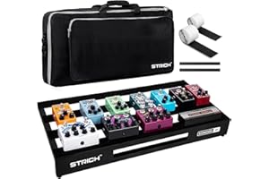 STRICH Guitar Pedal Board Aluminum Alloy 3.24lb Lightweight Pedalboard 28'' x 13.78'' Extra Large Effect Pedals board with Carry Bag, STANDARD 28 (Angled)