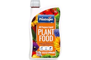 Phostrogen All Purpose Liquid Plant Food, 1L - Plant and Edibles Fertiliser Feed - for Promoting Healthy Growth - Improves Drought Resistance - Plant Nutrition - Indoor and Garden Use, Orange