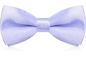 GREOER Kids Bow Tie, Boy's Pre-Tied Bow Ties - Adjustable Neck Silk Bowties Classic Solid Colour Bow Tie for Baby Toddler Birthday Wedding Formal Party Banquet Prom Ball Fancy Dress