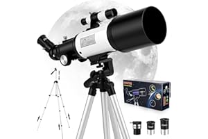 Hlieeosfcn Telescopio astronomico per Bambini, telescopio ad Alta Definizione 300/70mm con Staffa e oculari Multipli, Regalo di Natale per Bambini