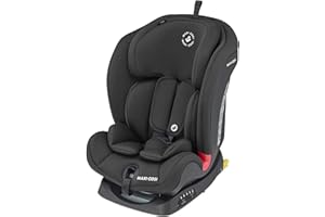 Maxi-Cosi Titan Car Booster Seat, 9‑36 kg, 9 Months-12 Years, Multi-Age Baby Car Seat, ISOFIX Car Seat, Top-Tether, Headrest/Harness Adjustment, 5 Recline Positions, Cushioned Inlay, Basic Black