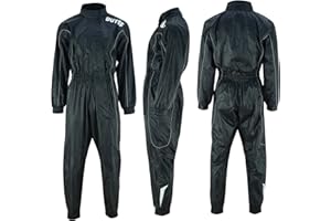 JACKET4U Full Body Waterproof Rain Suit Lightweight Windproof One Piece Overall Water Resistance Waterproof Suit Taffeta PU Coated Rainwear For Men And Women