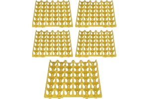 TNFEEON 5 Piezas de Huevos de Plástico, Suministros de Jardinería para Avicultura, Bandeja de Soporte para Cajas de Huevos de 30 Celdas para Almacenamiento, Transporte, Suministros