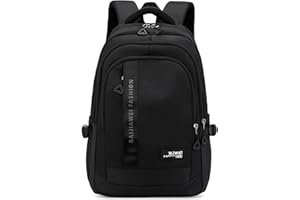 Amythe Plecak szkolny dla dziewczynek, 2025 plecak szkolny dla nastolatków na laptopa o przekątnej 15,6 cala, lekkie plecaki podróżne 26L-8695, czarne, 18 x 31 x 47 cm, Plecaki tornistry