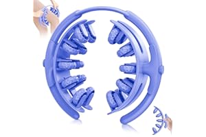 DUFUSO Masseur Anti Cellulite, Appareil de Massage 20 Rouleaux et Design Breveté, Amovible et Réglable, pour Cuisses, Fesses et Taille - Relaxation Musculaire, Raffermissement de la Peau, Bleu