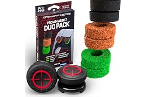 ProFPS Pack Duo Manette PS5/PS4 - 6X Precision Rings & 2X Mixed Thumbstick - Accessoire Gaming pour Assistance de Visée et Aimbot - Playstation 5