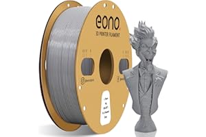 Eono PLA Filament 1.75mm 1kg 3D Printer Filament Gray PLA Filament for 3D Printer & 3D Pen, Accuracy 0.03 mm.