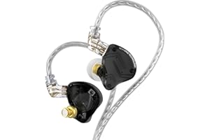KINBOOFI KZ ZS10 Pro X in Ohrmonitor, verbessert 4BA 1DD KZ Kopfhörer Multi-Treiber im Ohrhörhörer-IEM mit abtrennbarer Silberverzögerung mit Legierung von 2-Pin-Kabel für Audiophile (dunkel, ohne Mikrofon)
