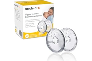 Medela Nipple Formers - Shape inverted or flat nipples to prepare for breastfeeding, BPA free, one size fits all, pack of 2