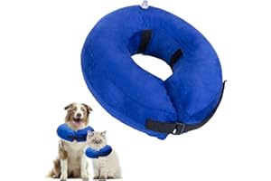 Nobleza – nadmuchiwana obroża stożkowa dla psów i kotów, regulowana obroża ochronna dla psów, kotów i psów po operacjach i urazach (niebieska, XL)