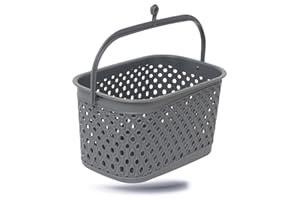 Kerafactum Panier à Pinces à Linge, Panier à Pinces à Linge, Panier à Pinces à Suspendre, Sac à Pinces en Forme de Panier, Rangement pour Pinces à Linge, Panier à Pinces à Linge, Couleur Gris foncé