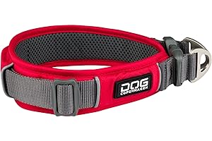 DOG Copenhagen Urban Explorer Obroża 2.0, wyściełana obroża dla psa, odblaskowa, wygodna, klasyczna czerwień, rozmiar XS
