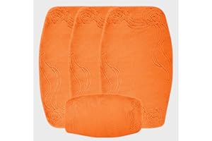 emmahome ROMANY GYPSY WASHABLE 4PCS MAT/RUG SET, CARAVAN/MOBILE HOME TOURER SIZES, 67X120CM, ZENGA Smart (Orange)