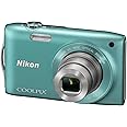 Nikon Coolpix S3300 Digital Camera - Green (16MP, 6x Optical Zoom) 2.7 inch LCD (Renewed)