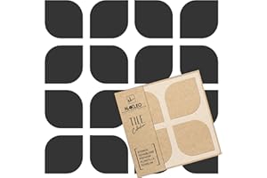 NL NAKLEO ART & WALL DECOR NAKLEO Stencil per Piastrelle in Plastica Riutilizzabile - Moderno Matisse Fiore - Marocchino Geometrico - Paver Blocco In calcestruzzo Pavimento Muro Pittura Modello Legno (20x20cm)