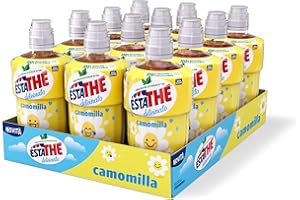 Estathé Deteinato Camomilla - The Freddo Deteinato con Vero Infuso di Foglie di The e Fiori di Camomilla, Bevanda Analcolica Senza Glutine, 12 Brick da 0,25 lt