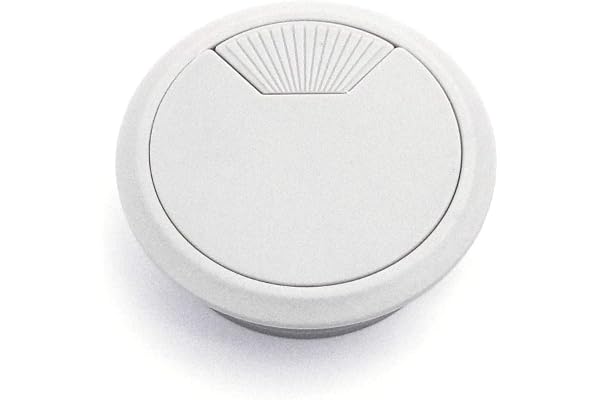 2 pièces SOTECH Passage de câbles en plastique Passage de câbles Ø 60 mm blanc