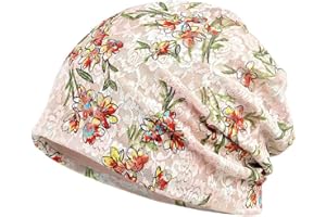 scicent Slouch Beanie Hat Men Lace Chemo Beanie Hat for Women Turban Cancer Cap Slouchy Hat