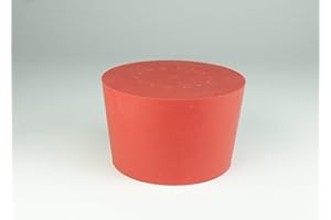 LACYAN neoLab 1-1023 Bouchons en caoutchouc, 44 mm x 36 mm, 40 mm de haut, rouge (lot de 5)