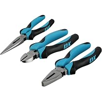 VOCHE 3-Piece Heavy Duty Pliers Set – 200mm Combination, Long Nose & Side Cutter, For Cutting And Gripping, Made In China