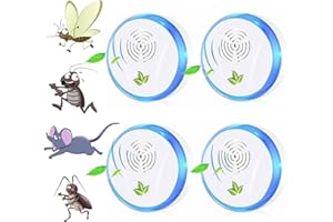 YOUKK Antizanzare Ultrasuoni, Repellente Ultrasuoni Anti Zanzare Ultrasuoni Interno Dispositivo, Repellente per Insetti di Ratto, Antizanzare Ultrasuoni per Anti Zanzare, Roditori, Ragni, Formiche