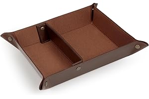 Londo - Vide Poche en Cuir - Boîte de Rangement Pratique pour Portefeuilles, Montres, Clés, Pièces de Monnaie, Téléphones Cellulaires et Équipement de Bureau