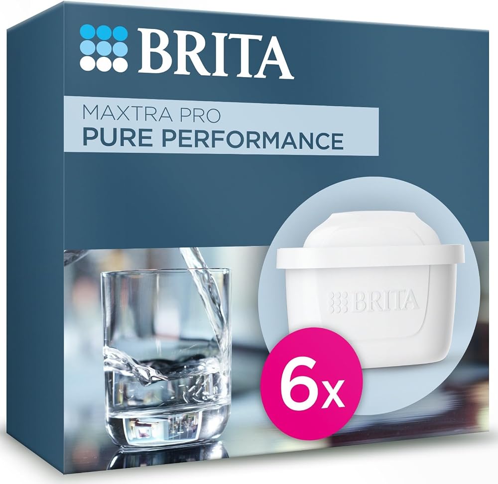 BRITA MAXTRA PRO Pure Performance Yedek Su Arıtma Filtresi, 6’lı