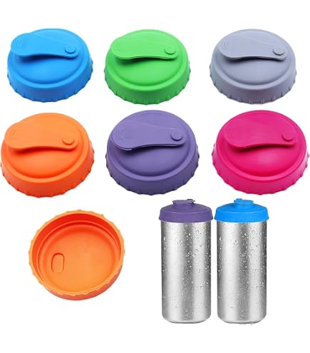 Lot De 3 Bouchons Canette Avec Paille – En Silicone, étanches, Pour Soda, Bière, Jus (rose, Violet, Rouge)