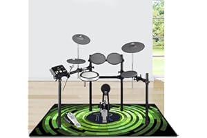 YEMELI Drum Rug,Drum Mat, Non-Slip Soundproof Carpet, Professional Rectangle Electronic Jazz Drum Kit, For Bass Drum Snare And Other Musical Instrument Mat-N-120 x 100 cm