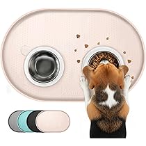 2 Tappetini Sottociotola In Silicone Per Gatti E Cani, 48x30 Cm, Antiscivolo E Impermeabili - Facili Da Pulire, Lavabili In Lavastoviglie - copertina