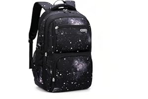 BANSUSU Galaxy Black-Rucksack for Boys Middle-School Backpack Elementary Bookbag