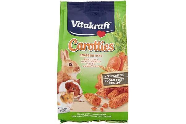 Vitakraft Carotties Bâtonnets de grignotage pour rongeurs et Lapins 50 g