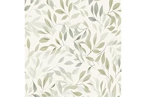 xupingjiti Papel pintado autoadhesivo con flores, hojas de acuarela y flores, papel de pared, lámina autoadhesiva, vintage, lámina decorativa para muebles, lámina adhesiva de vinilo de PVC