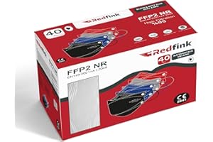 Redfink® 40x FFP2 Maske Fischform Bunt | Made in Europa | Bunte FFP2 Masken Fischmaske | aus Europa | Masken FFP2 Fischform | Fisch Maske Mask für FFP2 Maske Erwachsene