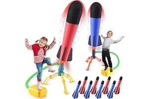 Doloowee Lanzacohetes para niños, lanzacohetes Ajustable, un Juego Divertido al Aire Libre, Juguetes de jardín para niños de 3 a 15 años, Regalo para niños y niñas