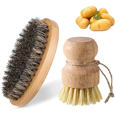 2 Stück Gemüsebürsten Blau - Biegsame Obst Reinigungsbürste Für Gurken & Küchenutensilien