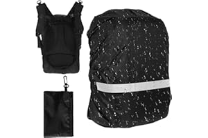 Aeaocvo Sac à dos de protection contre la pluie, 30-40 l, sac d'écolier, sac à dos d'écolier, sac à dos imperméable, avec bandes réfléchissantes, portable, protection contre la pluie pour enfants et