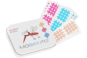 ‎MOSKINTO Moskinto Mückenpflaster für Kinder und Erwachsene - zur Anwendung bei Mückenstichen und Insektenstichen - lindert Juckreiz - in verschiedenen Farben - 42 Pflaster