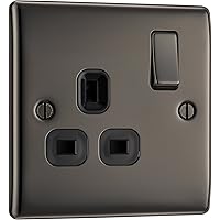 BG Electrical NBN52-01 – Unità Di Connessione Con Interruttore 13A E Spia Luminosa, Finitura Nero Nichel - 3